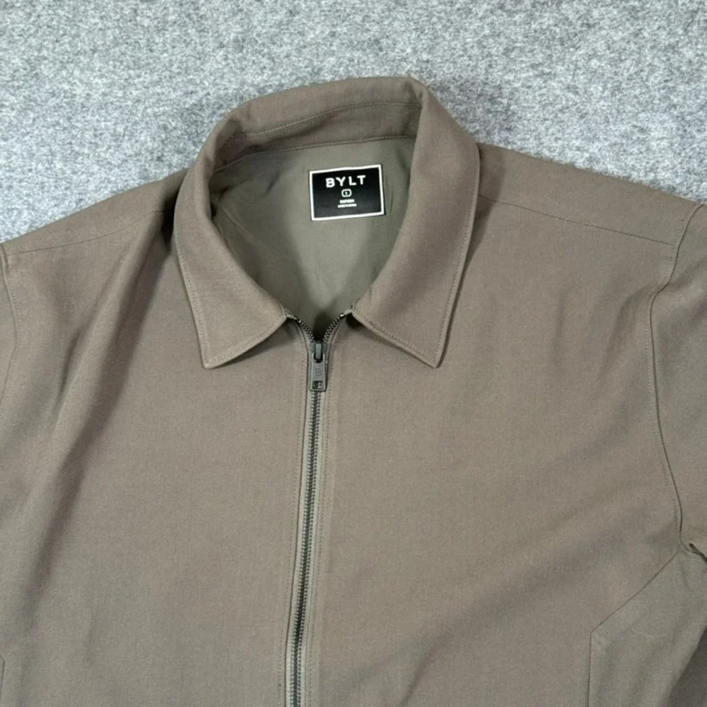 BYLT Basics Mens Executive Coaches Jacket Dark Forest Green Large Casual NWOT
